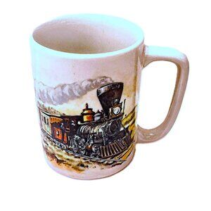 VTG Railroad Steam Locomotive Train Coffee Mug by OTAGIRI Japan-Gibson Greetings